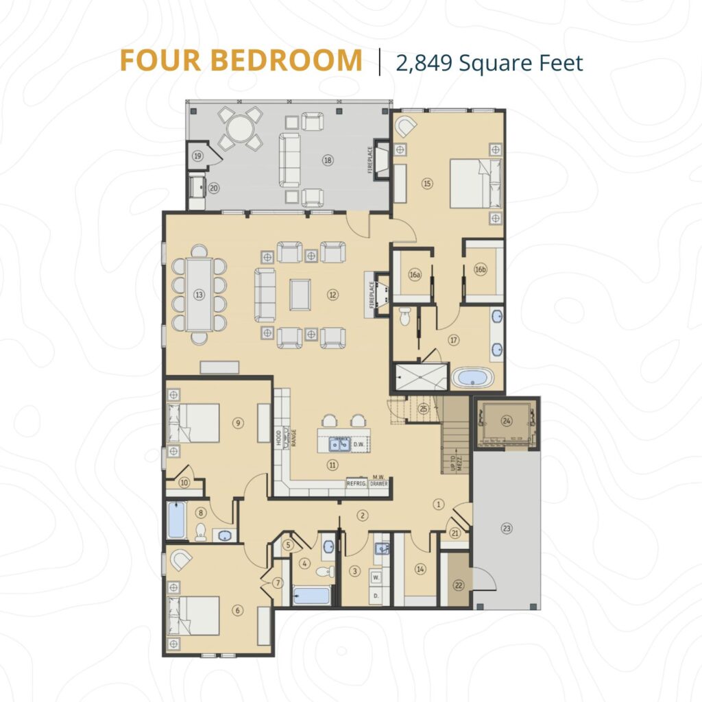 Echota Legacy Ridge four bedroom floor plan main level