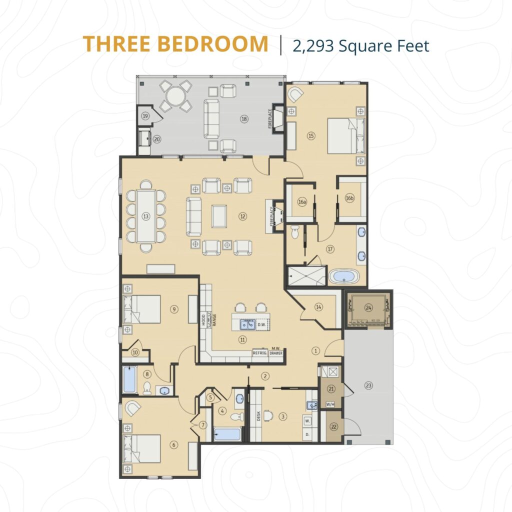 ECH floor plan bed